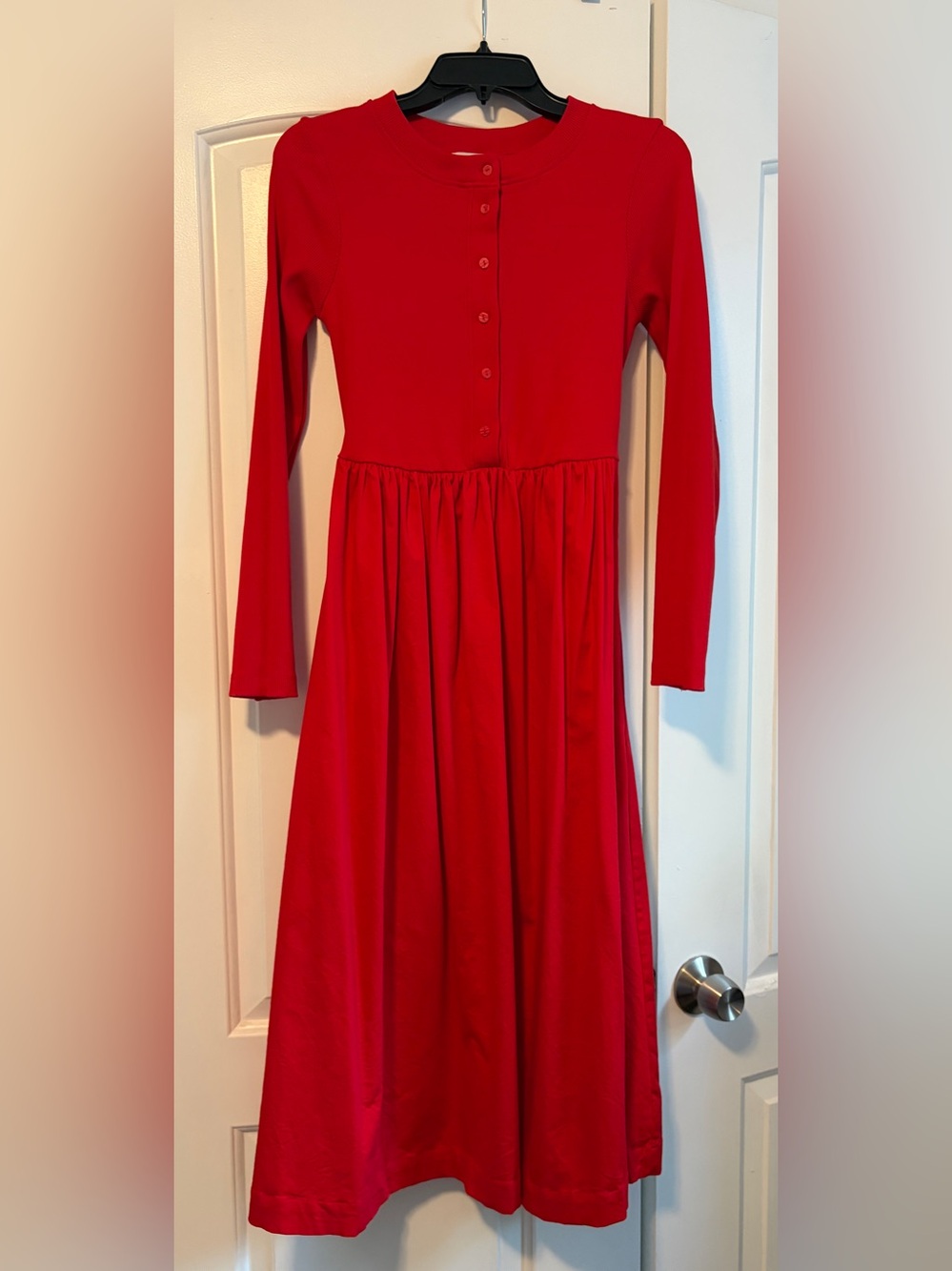 Maeve Long-Sleeve Twofer Cardigan Midi Dress XS Anthropologie